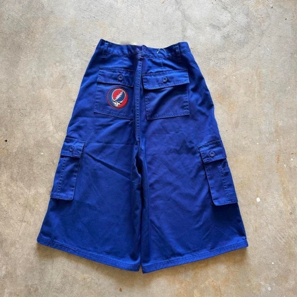 Baggy Blac Lacquer Cargo Shorts Long Southpole Style Jorts Vintage Y2K - 38